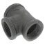 1-1/2" x 1-1/4" x 1-1/4" Black Reducing Tee