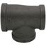 1-1/2" x 1-1/4" x 1-1/4" Black Reducing Tee