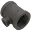 1-1/2" x 1-1/2" x 1/2" Black Reducing Tee