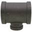 1-1/2" x 1-1/2" x 3/4" Black Reducing Tee