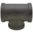 1-1/2" x 1-1/2" x 1-1/4" Black Reducing Tee
