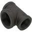 1-1/2" x 1-1/2" x 2" Black Reducing Tee
