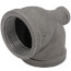 2" x 1/2" x 2" Black Reducing Tee