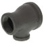 2" x 1-1/4" x 1" Black Reducing Tee