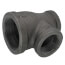 2" x 1-1/4" x 1-1/4" Black Reducing Tee