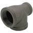2" x 1-1/4" x 2" Black Reducing Tee