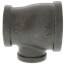 2" x 1-1/2" x 1" Black Reducing Tee