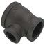 2" x 1-1/2" x 1" Black Reducing Tee