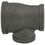 2" x 1-1/2" x 1-1/4" Black Reducing Tee