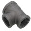 2" x 1-1/2" x 1-1/2" Black Reducing Tee