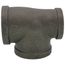 2" x 1-1/2" x 2" Black Reducing Tee