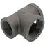 2" x 1-1/2" x 2" Black Reducing Tee