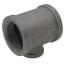 2" x 2" x 1" Black Reducing Tee