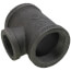 2" x 2" x 1-1/4" Black Reducing Tee