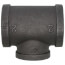 2" x 2" x 1-1/2" Black Reducing Tee