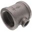 2-1/2" x 2-1/2" x 3/4" Black Reducing Tee