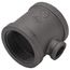 2-1/2" x 2-1/2" x 3/4" Black Reducing Tee
