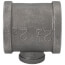 2-1/2" x 2-1/2" x 1" Black Reducing Tee