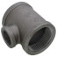 2-1/2" x 2-1/2" x 1-1/4" Black Reducing Tee
