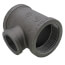 2-1/2" x 2-1/2" x 1-1/2" Black Reducing Tee