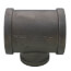2-1/2" x 2-1/2" x 1-1/2" Black Reducing Tee