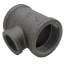 2-1/2" x 2-1/2" x 1-1/2" Black Reducing Tee
