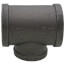 2-1/2" x 2-1/2" x 2" Black Reducing Tee