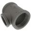 3" x 3" x 2" Black Reducing Tee