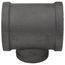 3" x 3" x 2" Black Reducing Tee