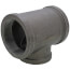 3" x 3" x 2-1/2" Black Reducing Tee