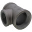 3" x 3" x 2-1/2" Black Reducing Tee