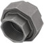 1-1/2" Black Union