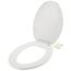Standard Plastic Elongated Toilet Seat (White)