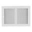12" x 8" (Wall Opening Size) 2-Way Steel Sidewall/Ceiling Register, 1/2" Series 1 (White)