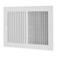 12" x 8" (Wall Opening Size) 2-Way Steel Sidewall/Ceiling Register, 1/2" Series 1 (White)