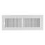 14" x 4" (Wall Opening Size) 2-Way Steel Sidewall/Ceiling Register, 1/2" Series 1 (White)
