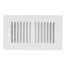 8" x 4" (Wall Opening Size) 2-Way Steel Sidewall/Ceiling Register, 1/2" Series 1 (White)