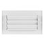 8" x 4" (Wall Opening Size) 2-Way Steel Sidewall/Ceiling Register, 1/2" Series 1 (White)