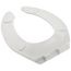 Commercial Elongated Open Front Toilet Seat w/Stainless Steel Check-Hinge Post (White)