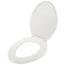 Slow Close Plastic Elongated Toilet Seat (White)