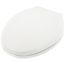 Slow Close Plastic Elongated Toilet Seat (White)