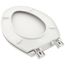 Slow Close Plastic Elongated Toilet Seat (White)