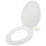 Slow Close Plastic Elongated Toilet Seat (White)
