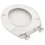 Slow Close Plastic Round Toilet Seat (White)