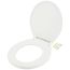 Slow Close Plastic Round Toilet Seat (White)
