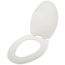 Molded Wood Elongated Toilet Seat (White)