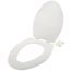 Molded Wood Elongated Toilet Seat (White)