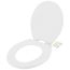 Molded Wood Round Toilet Seat (White)