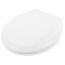 Molded Wood Round Toilet Seat (White)