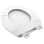 Molded Wood Round Toilet Seat (White)